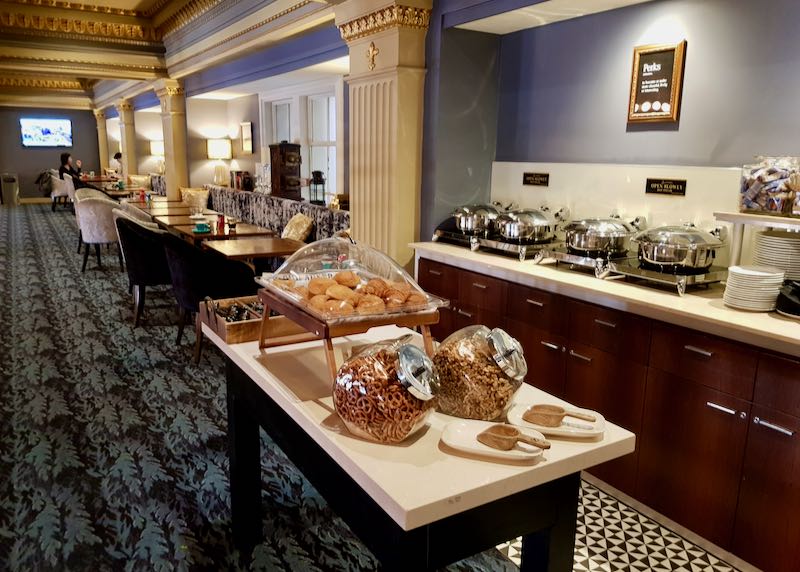 Breakfast is served in the guest lounge.
