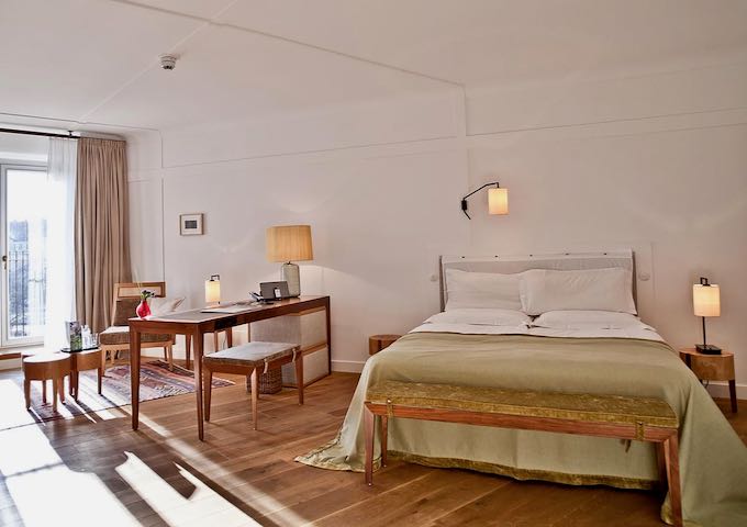 The Market View Deluxe has a French balcony.