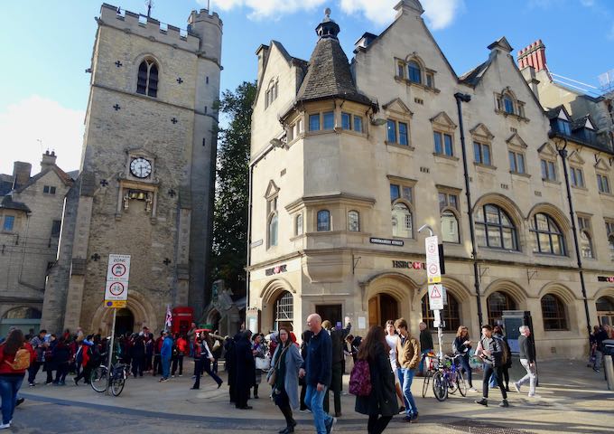 The 12th-century Carfax Tower is a great attraction.