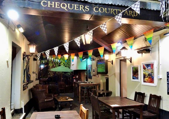 The Chequers is a cozy 16th-century tavern.