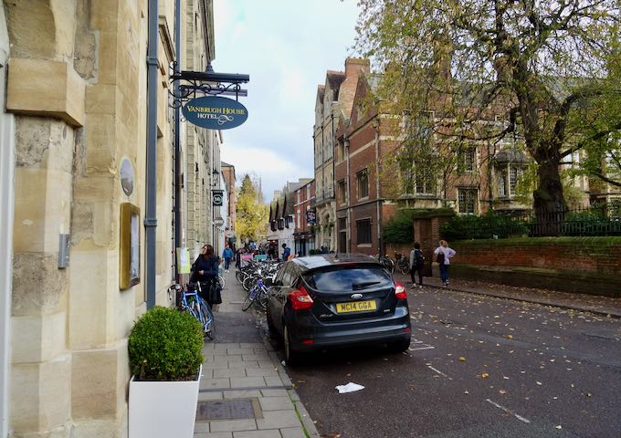 The hotel is located opposite the Oxford Union.