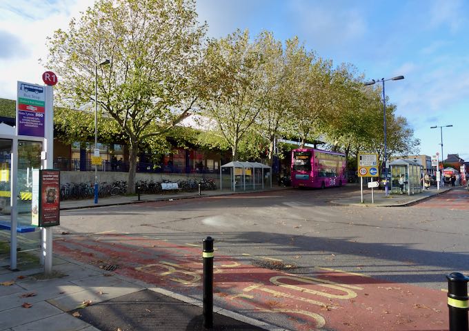 The hotel is a short walk from the train station.