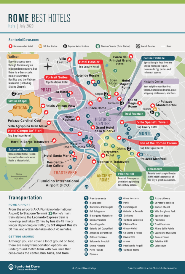 hotel oxford rome map