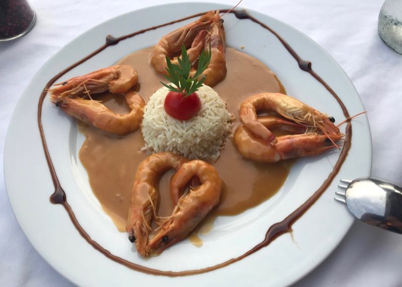 santorini restaurant amoudi fish tavern shrimp ouzo