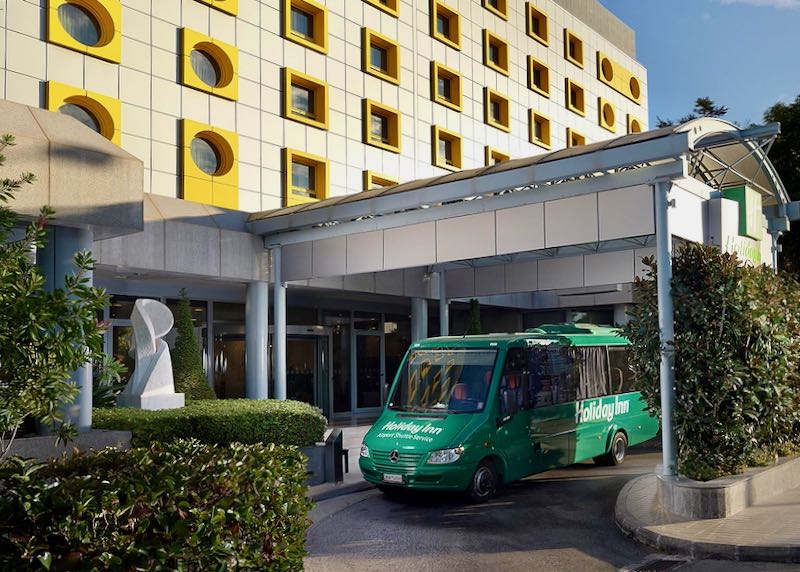 Free airport shuttle bus at Athens Airport Holiday Inn.