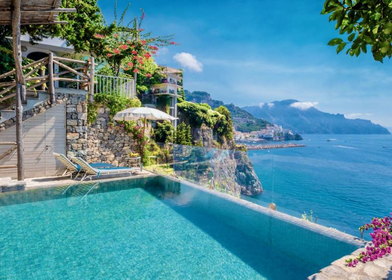 Staying at Santa Caterina hotel on Amalfi Coast.