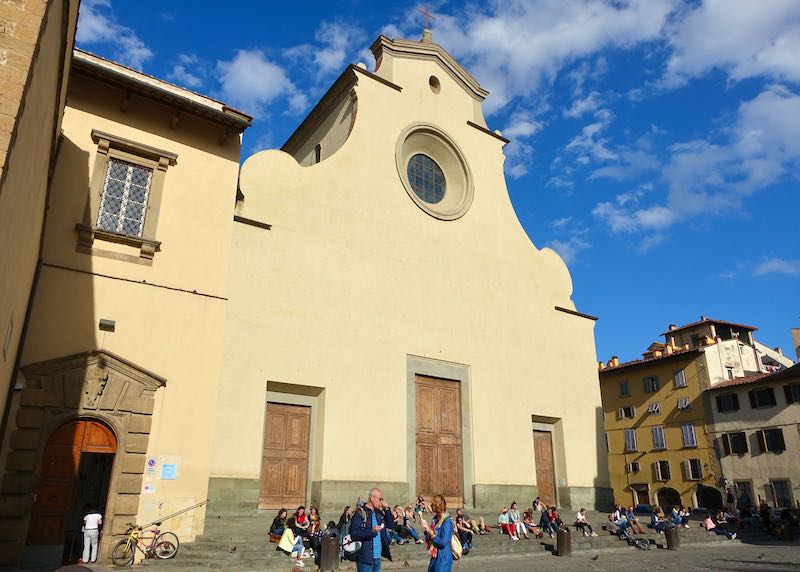 Exterior of the Basilica di Santo Spirito in Florence, Italy
