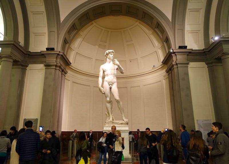 Michelangelo's David at the Accademia in Florence, Italy