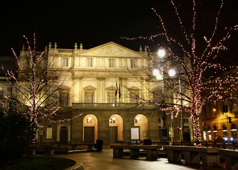 A front view of la Scala opera house