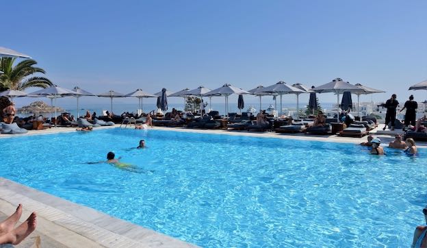 Best Mykonos hotel with large pool.