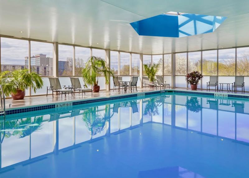 Hotel with pool near Newark Airport.