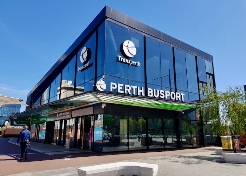 Perth Busport station offers several services.