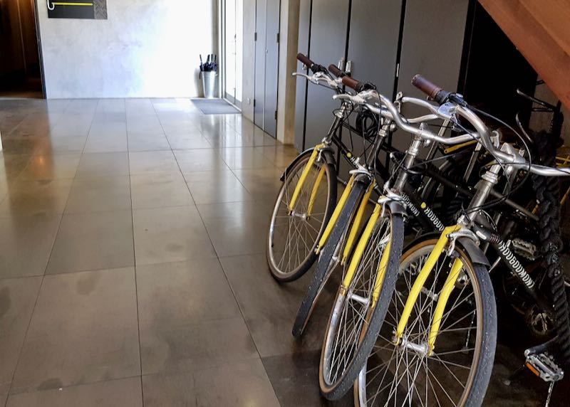 The hotel has free bike rentals for guests.