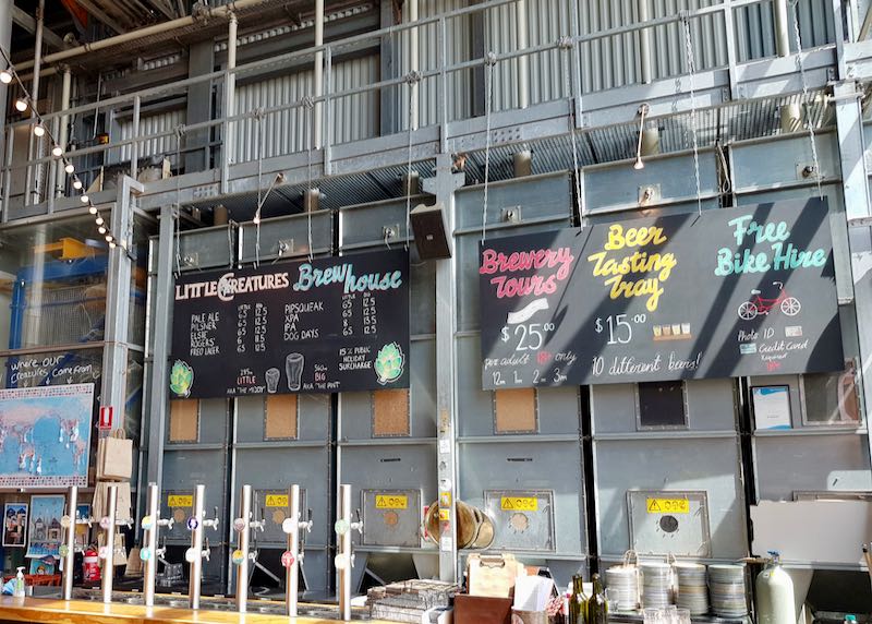 Little Creatures Brewery has a brewery on-site.