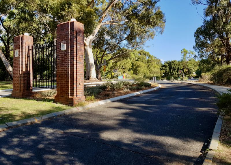Kings Park's entrance is nearby.