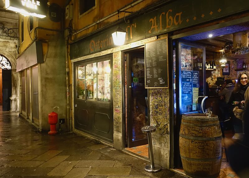 Osteria All Alba bar in Venice, Italy
