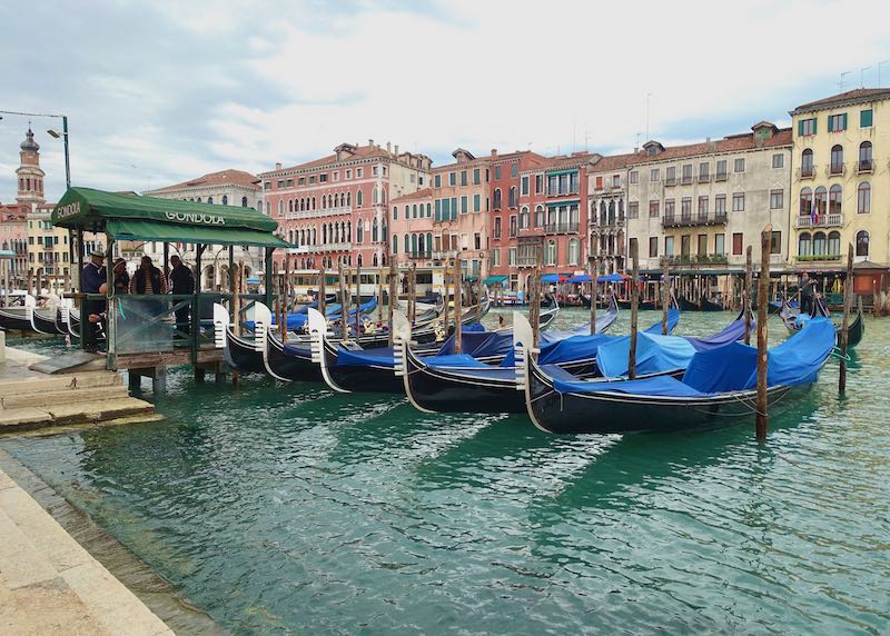 San Polo gondola station in Venice, Italy