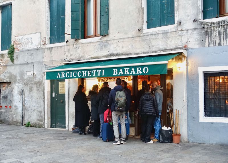 Arcicchetti Bakaro restaurant in Venice, Italy