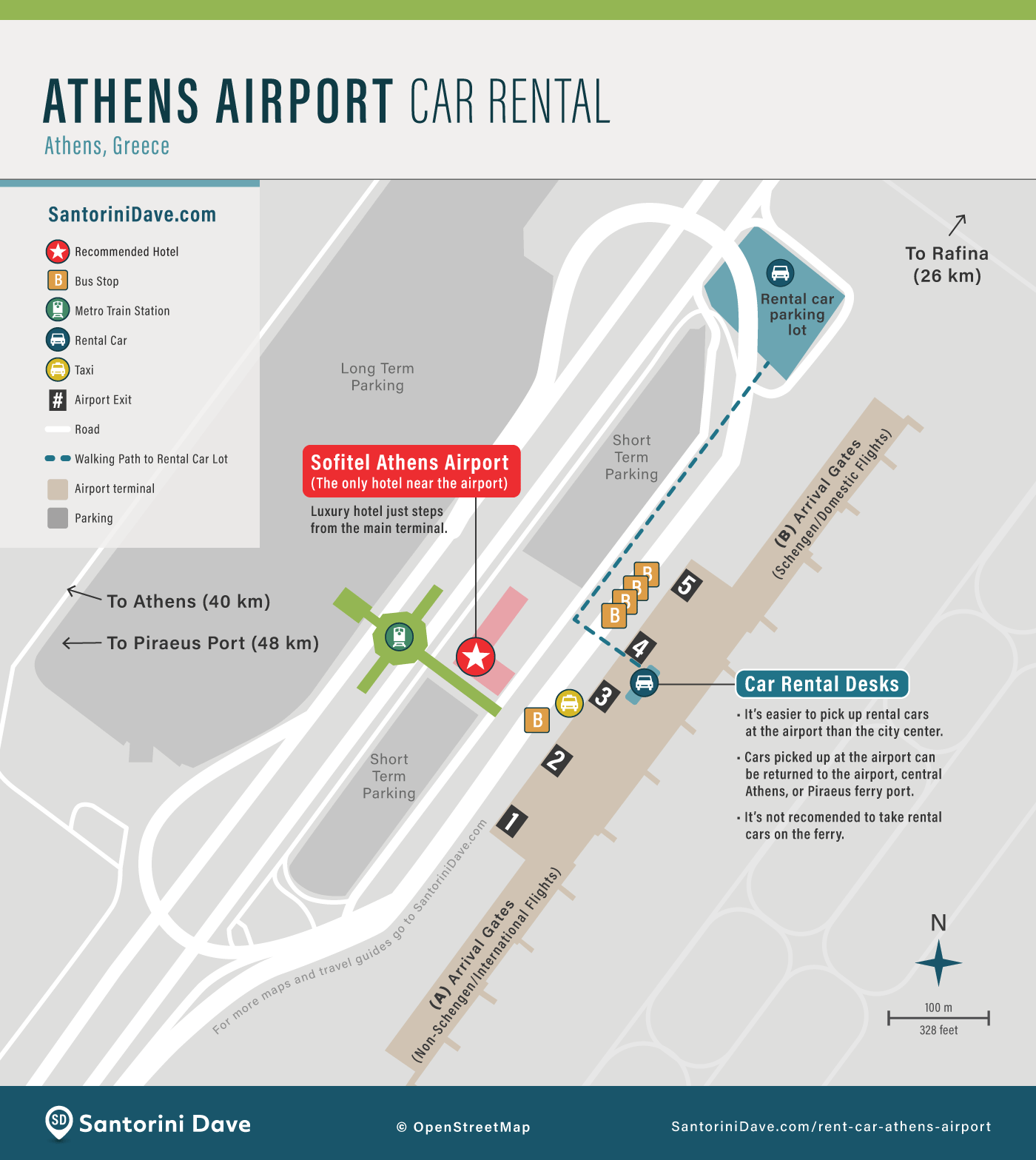 Athens International Airport Map Athens International Airport Map