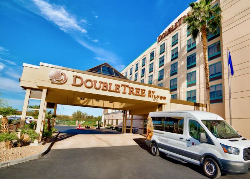 Hotel with free shuttle near Las Vegas airport.