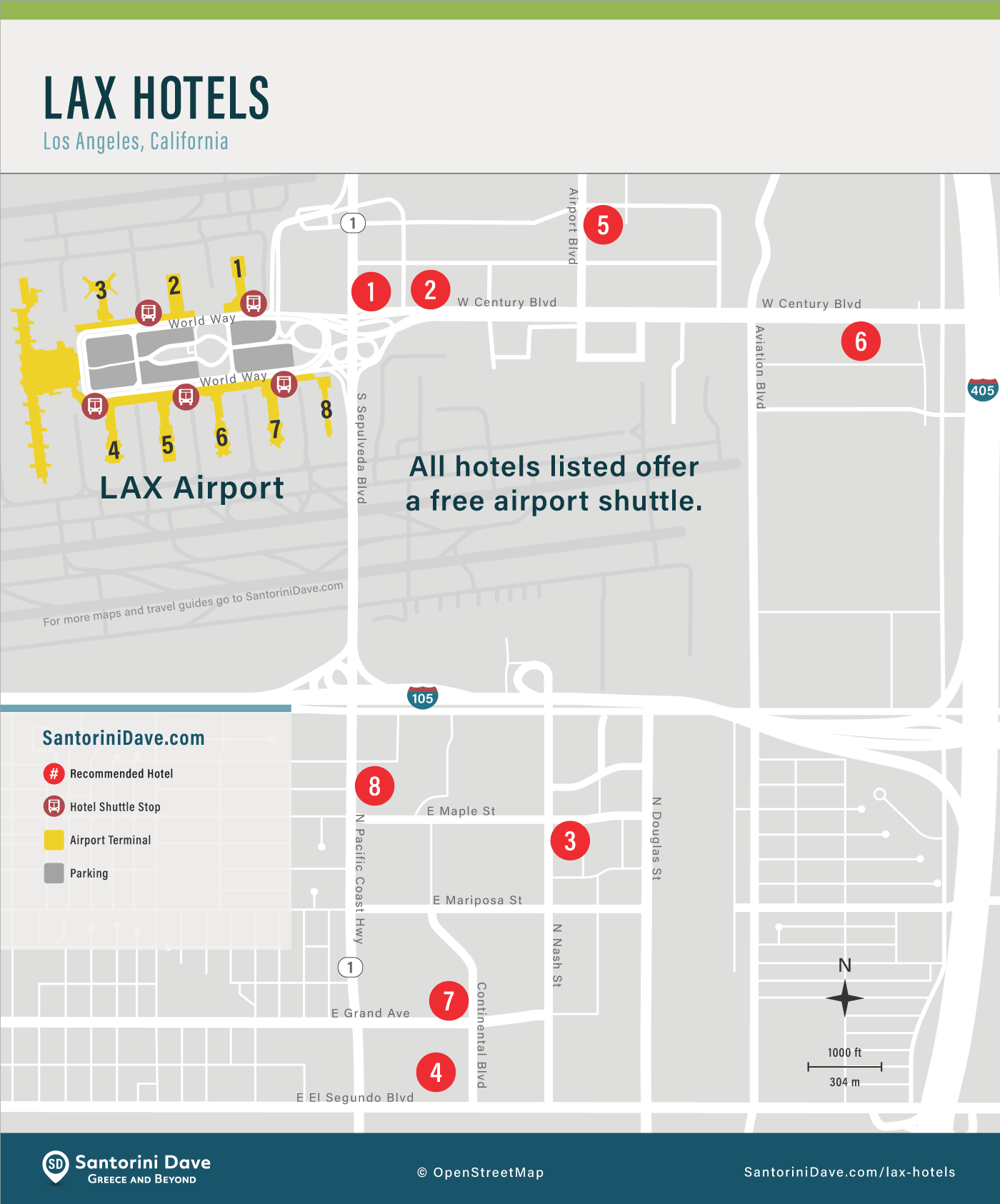 Lax Hotels Map 