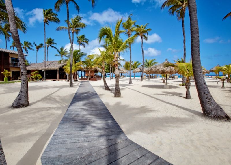Beach resort in Aruba.