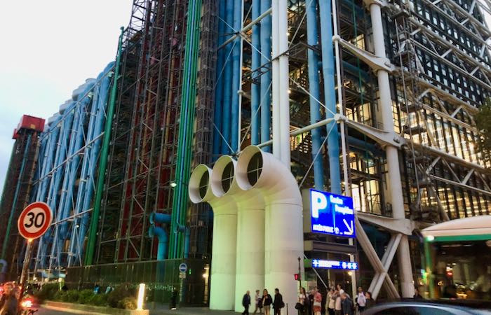 Colorful exterior of the Centre Pompidou in Paris