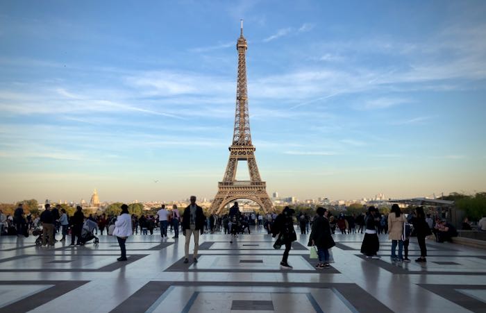 Eiffel Tower, as seen from the Trocadero across the Seine