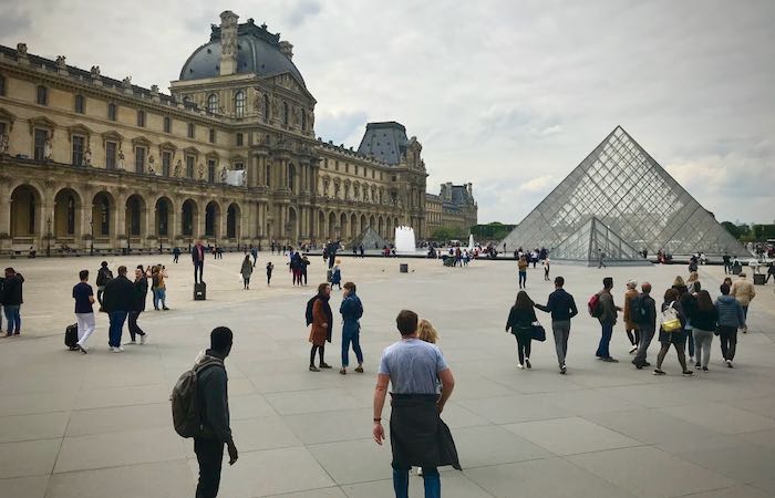 The Louvre Museum and glass pyramid