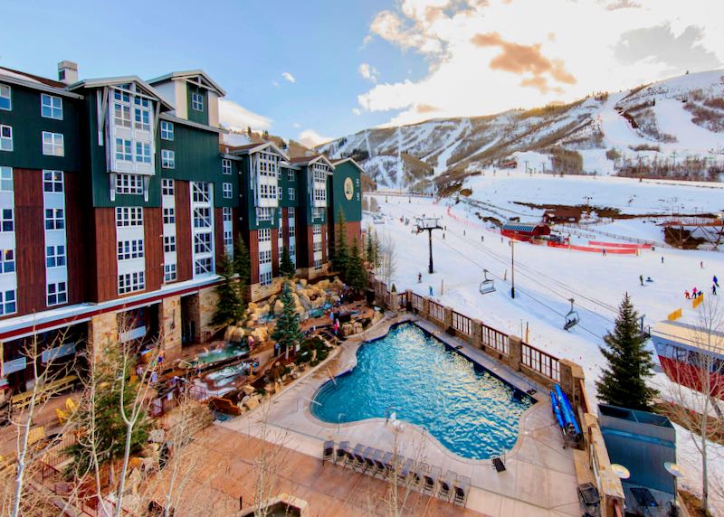 Ski in and ski out hotel at Park City, Utah.