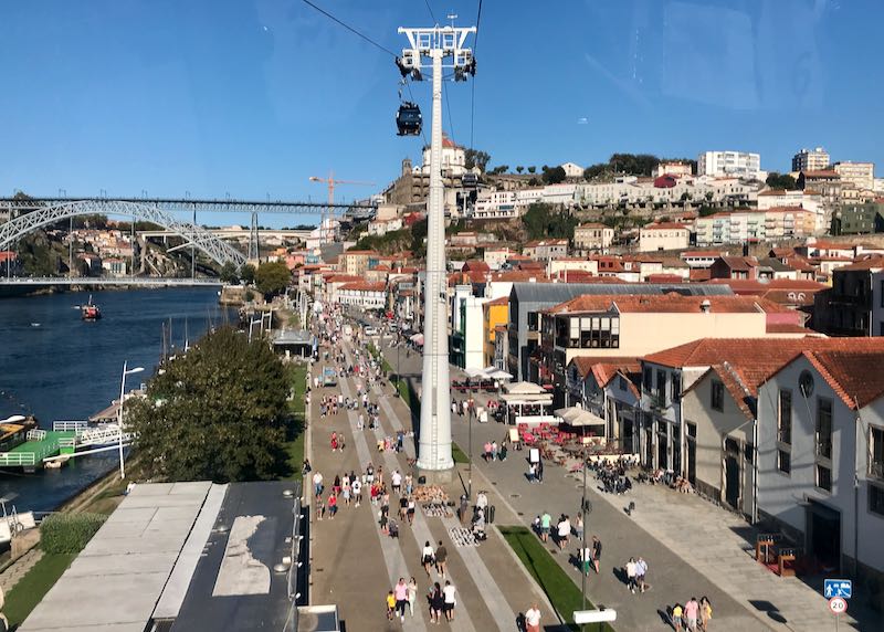 The cable car starts from the waterfront.
