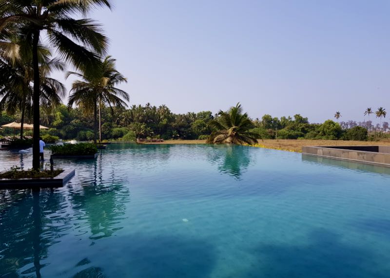 Luxury hotel with pool in Goa.