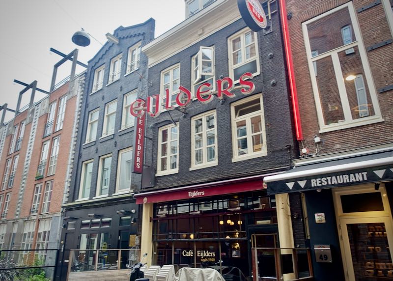 Exterior of Eijlders restaurant in Amsterdam