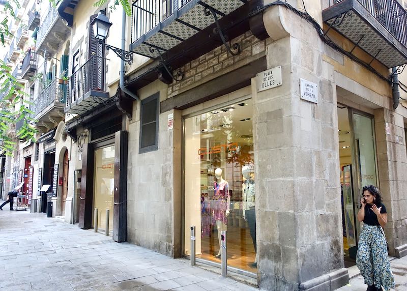 Custo clothing shop in Barcelona