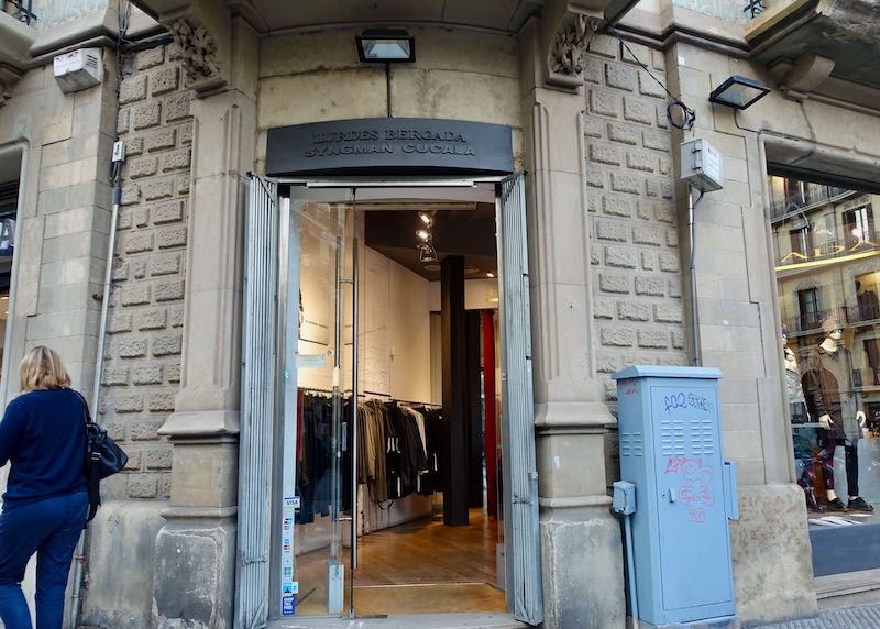 Lurdes Bergada clothing shop in Barcelona