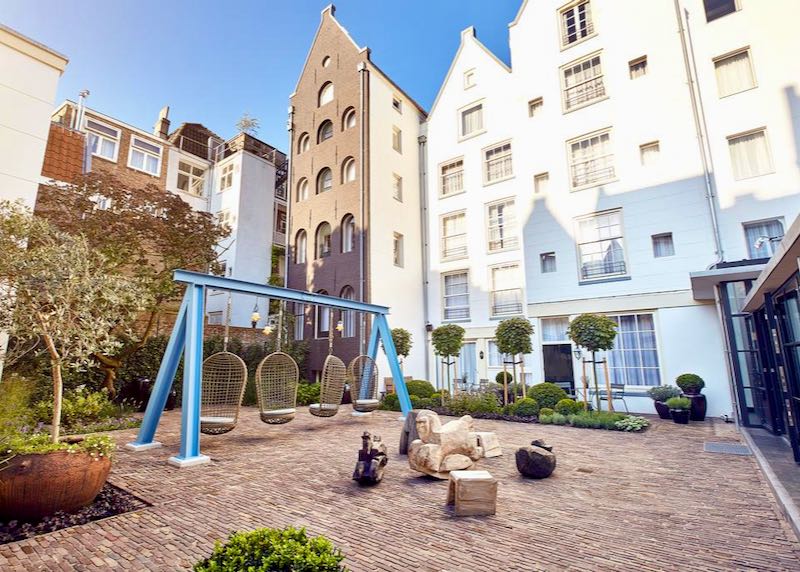 The courtyard is a great area to relax in.