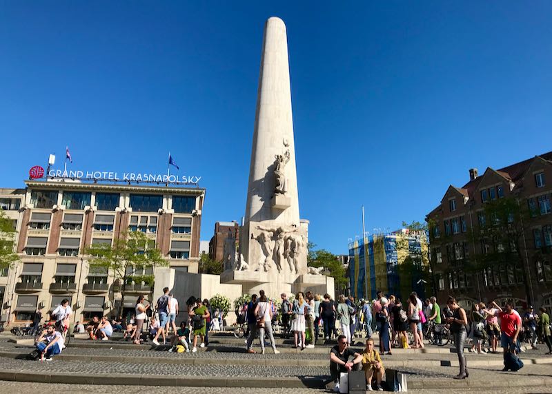 The Nationaal Monument at Dam Square is a popular tourist attraction.