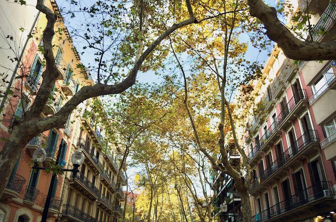 La Rambla del Pobleneau in Pobleneau, Barcelona