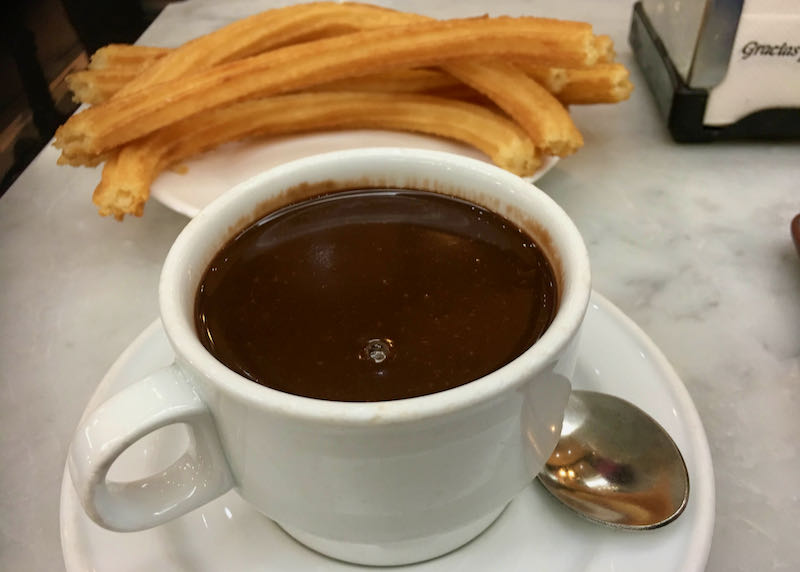 Chocolatería San Ginés is renowned for its churros.