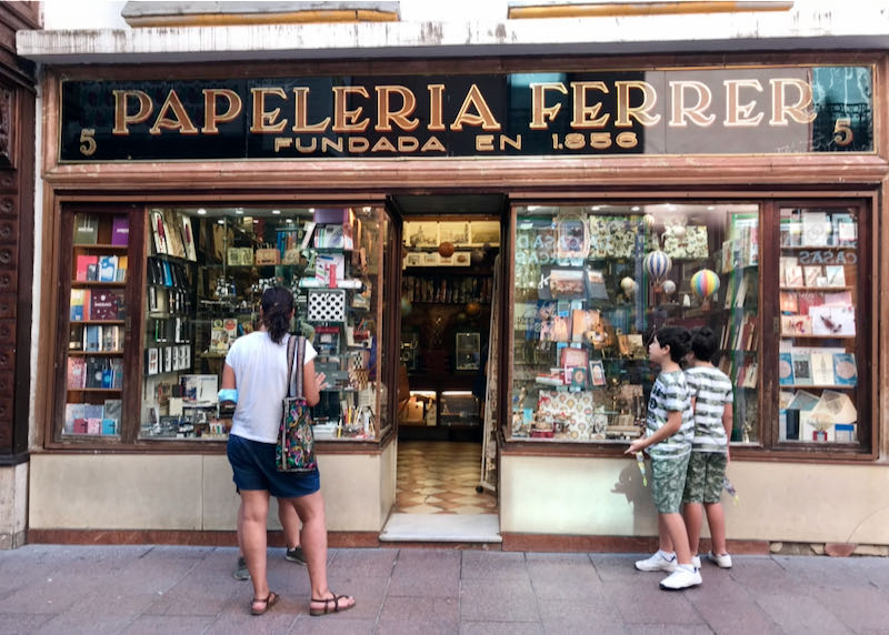 Papelería Ferrer is a historic stationery store.