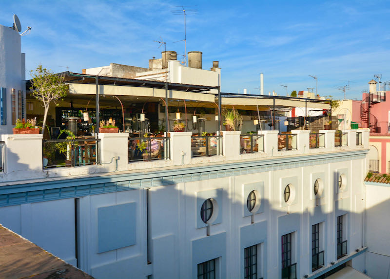 Pura Vida rooftop bar is popular.