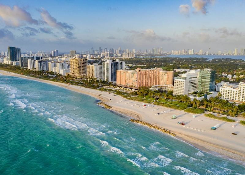 The Mid-Beach neighborhood of Miami Beach