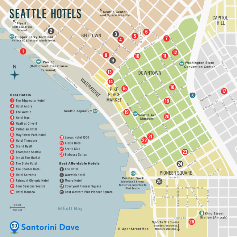 SEATTLE HOTEL MAP - Best Areas, Neighborhoods, & Places to Stay