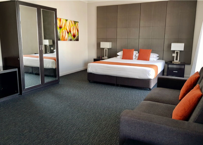 Deluxe Rooms are modern.