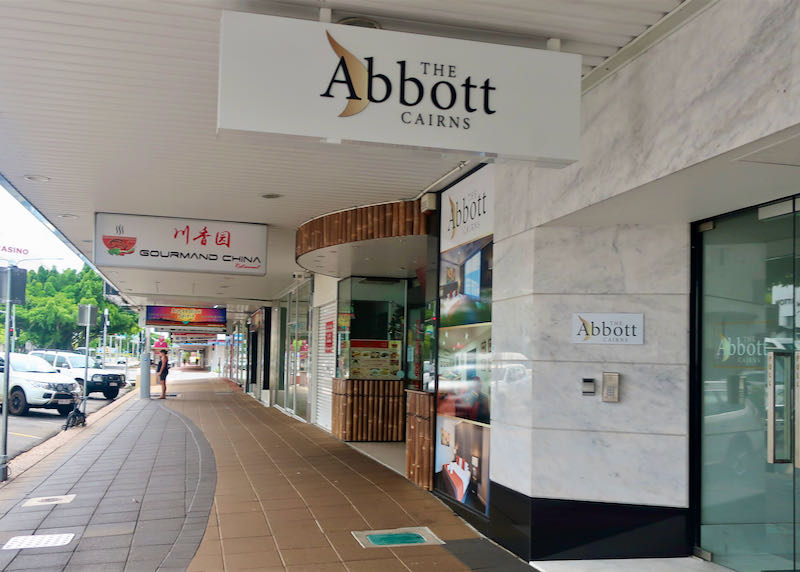 The boutique hotel is located on Abbott street.
