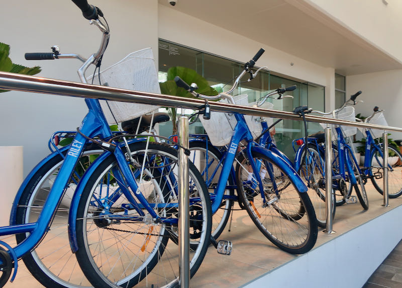 Bicycles can be rented from Riley hotel.