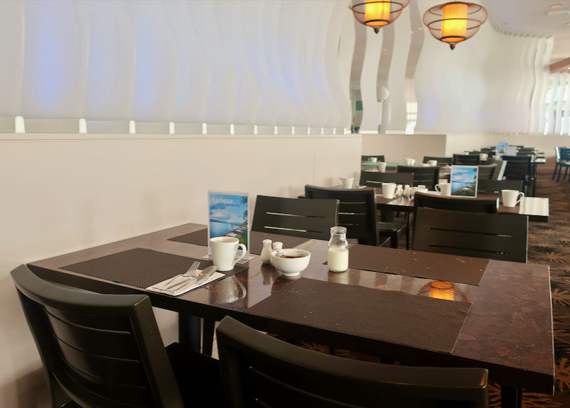 Café Sunrise offers indoor and outdoor seating.