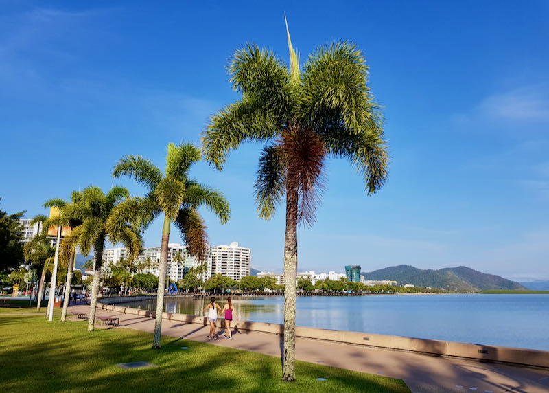 Cairns is beautifully located by the water.