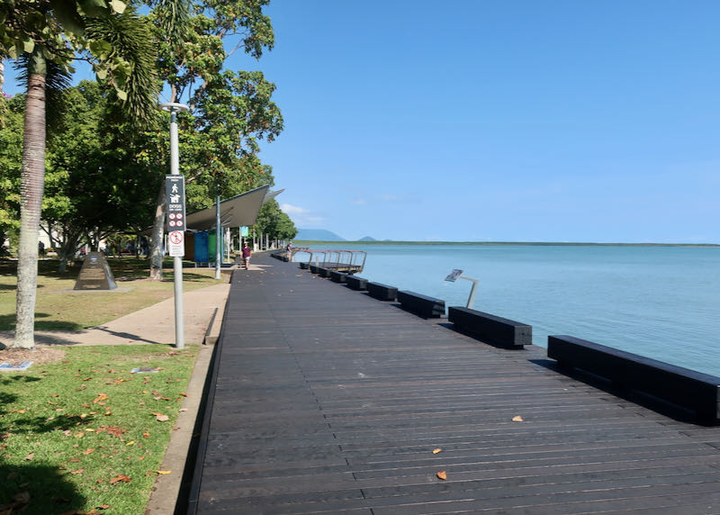 A 3km-long walking and cycling path stretches by the water.