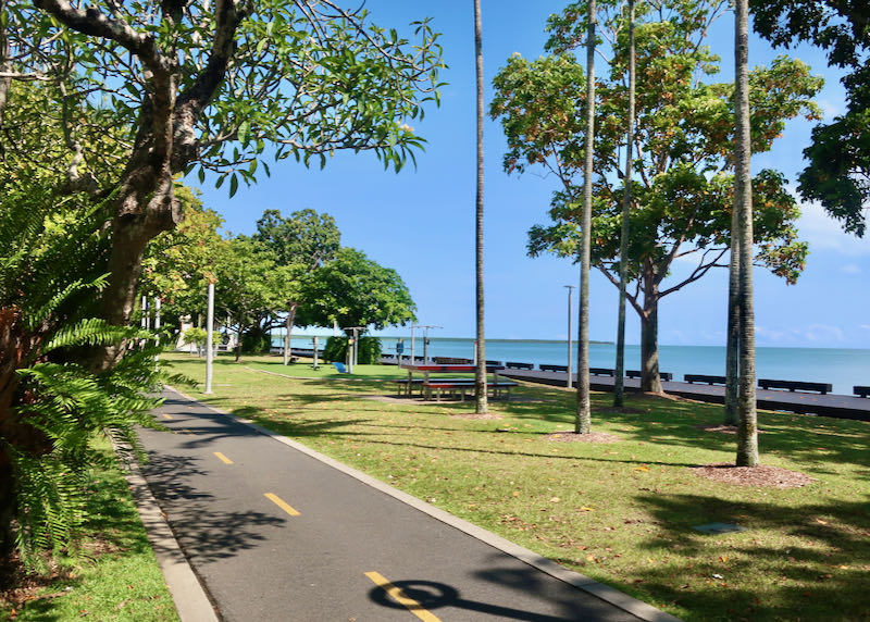 A 3km-long walking and cycling path stretches by the water.